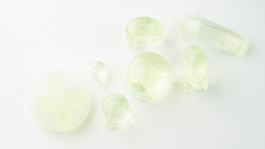 BALD GameCube Button Set - CLEAR LIME GREEN