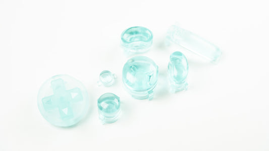 BALD GameCube Button Set - CLEAR LIGHT BLUE