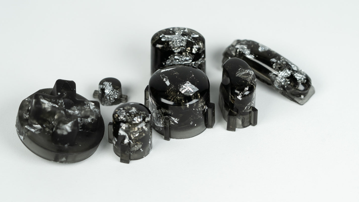BALD GameCube Button Set - SMOKED SILVER