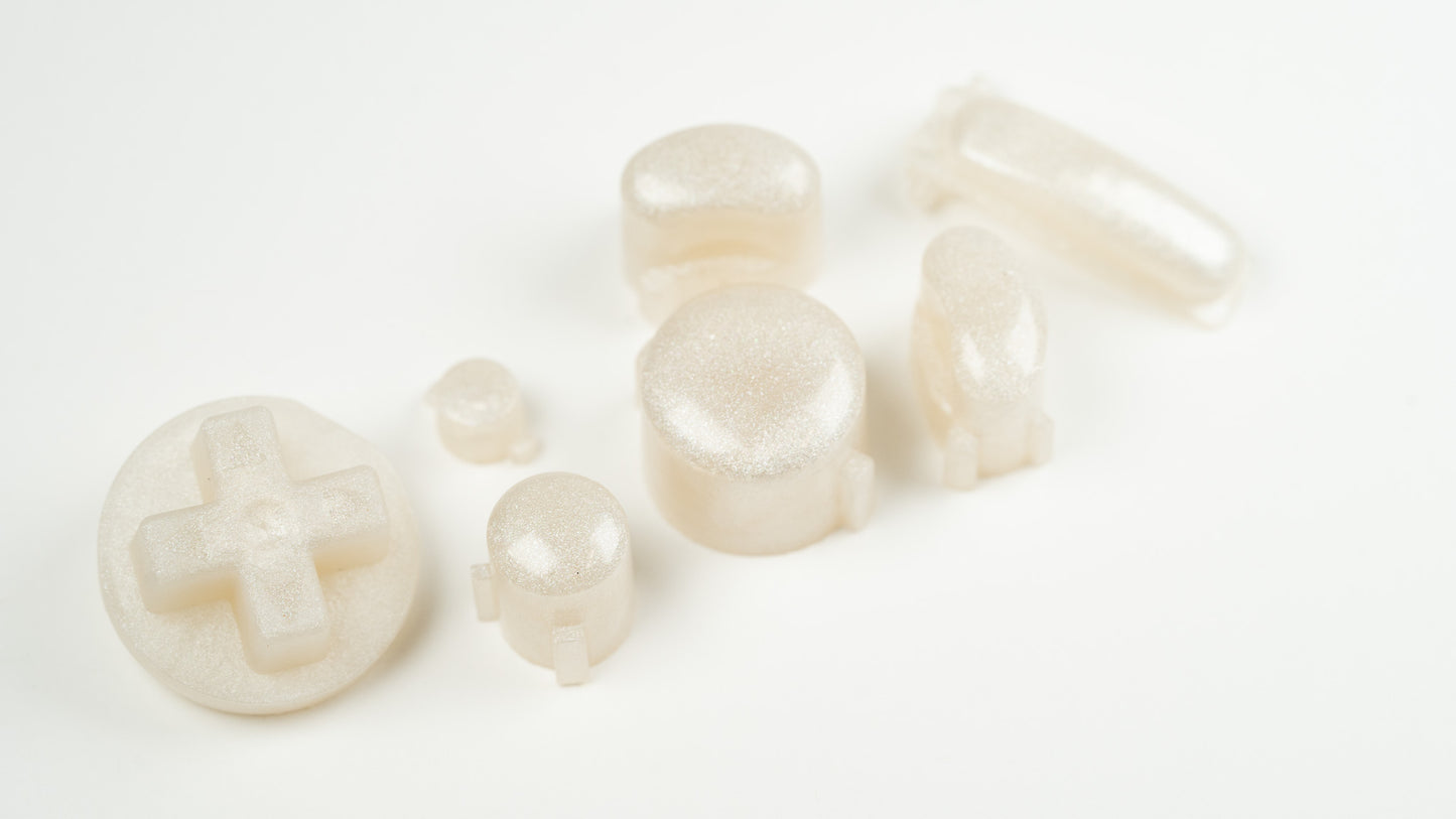 BALD GameCube Button Set - PEARL WHITE