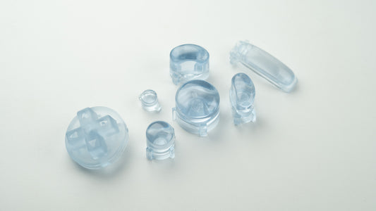 BALD GameCube Button Set - CLEAR BABY BLUE