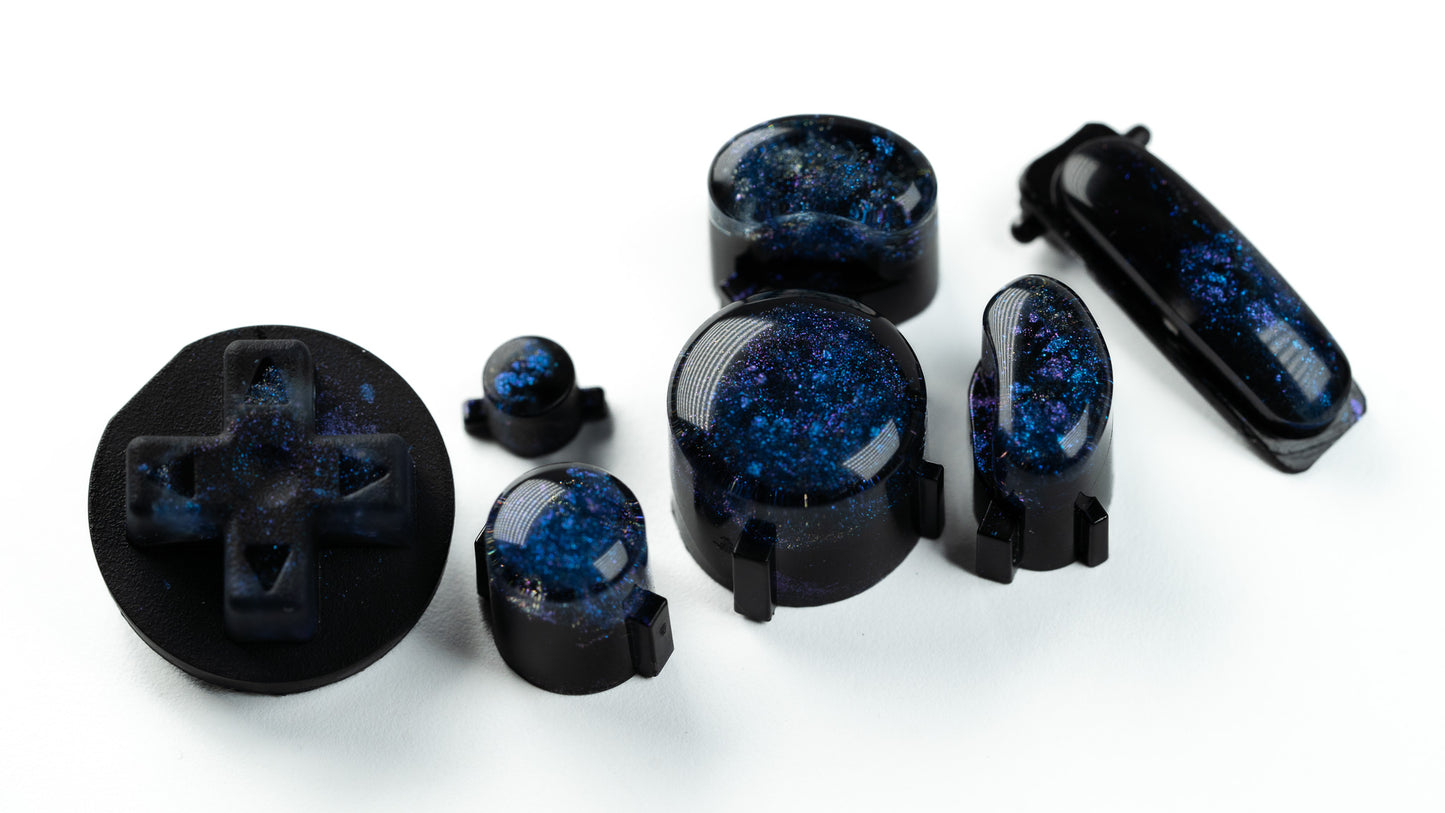 BALD GameCube Button Set - BLUE NEBULA