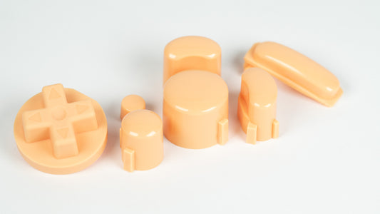 BALD GameCube Button Set - PASTEL ORANGE