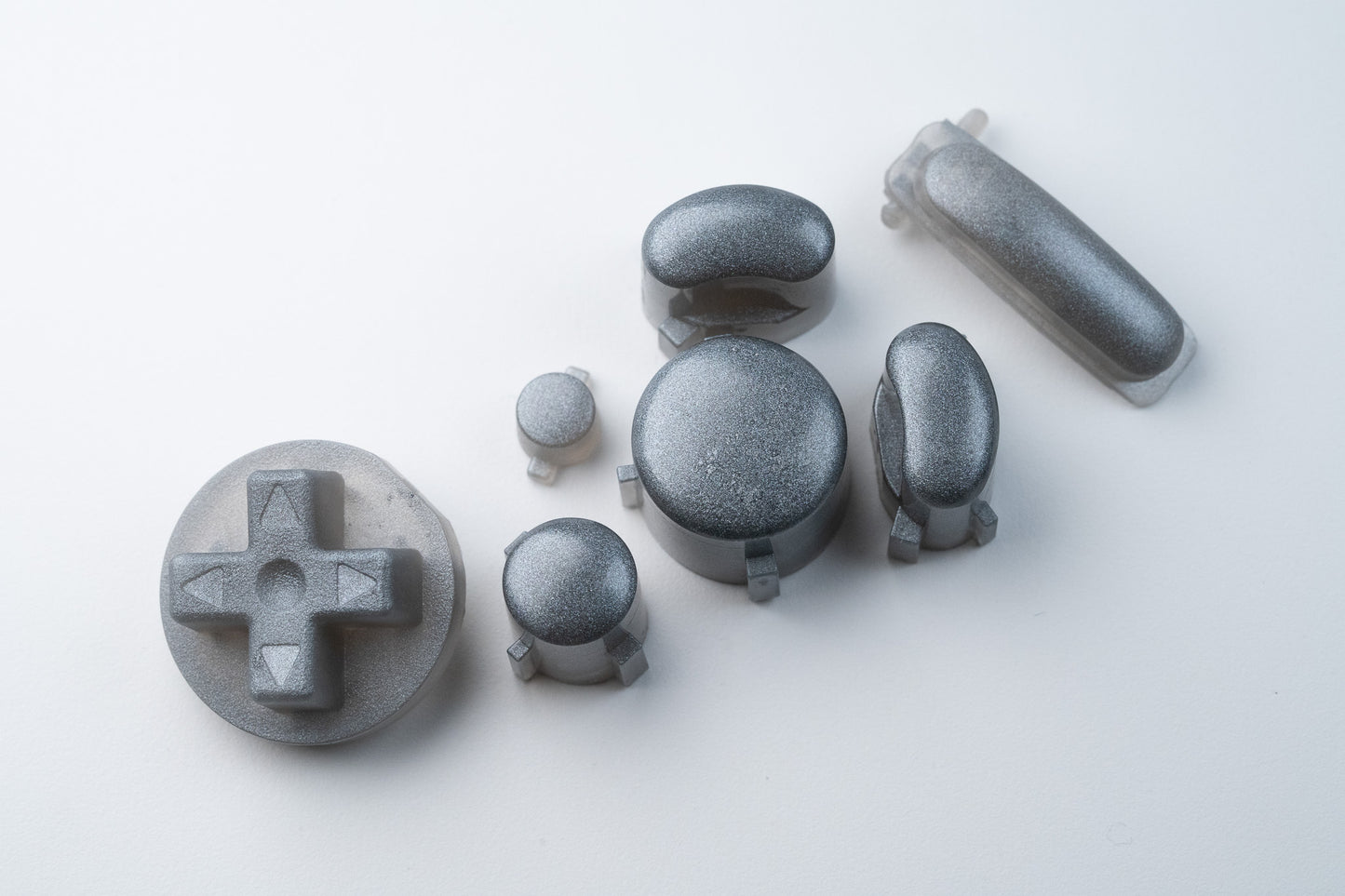 BALD GameCube Button Set - Pearl Silver