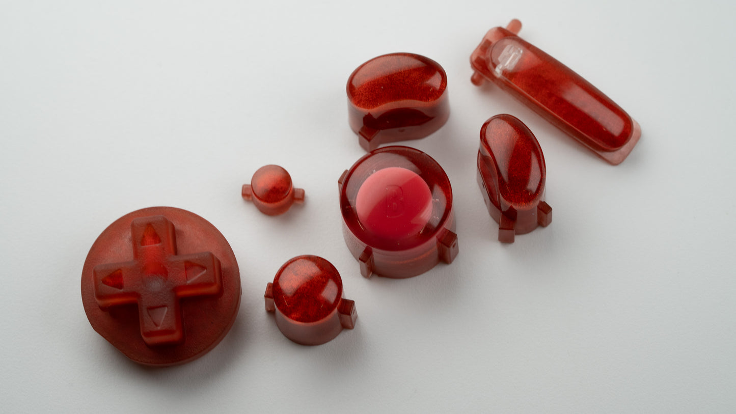 BALD GameCube Button Set - B (PEARL RED)