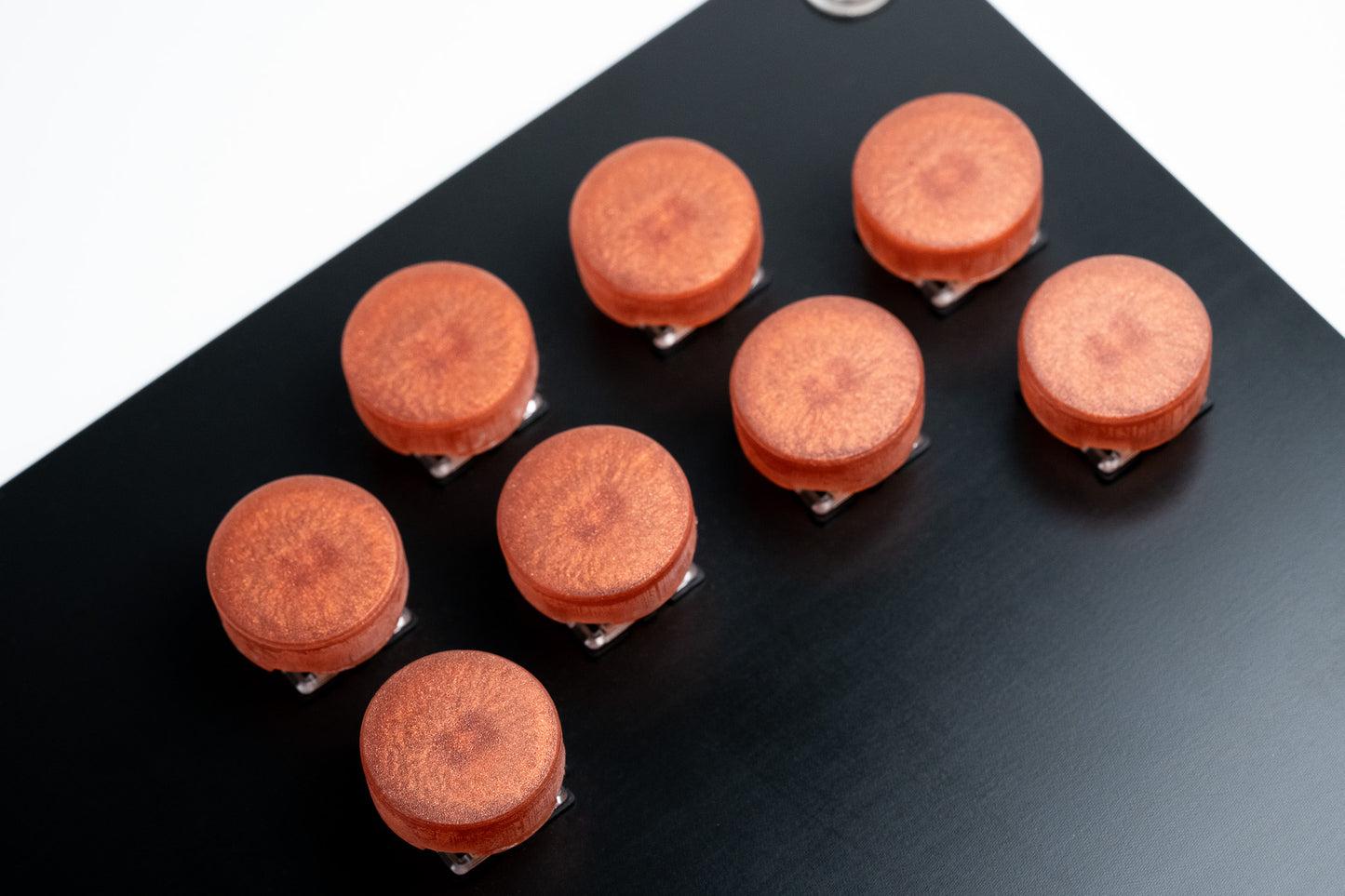 Pearl Copper - Resin 20mm Circle Keycaps (Frame1 / OpenFrame1) (x20)